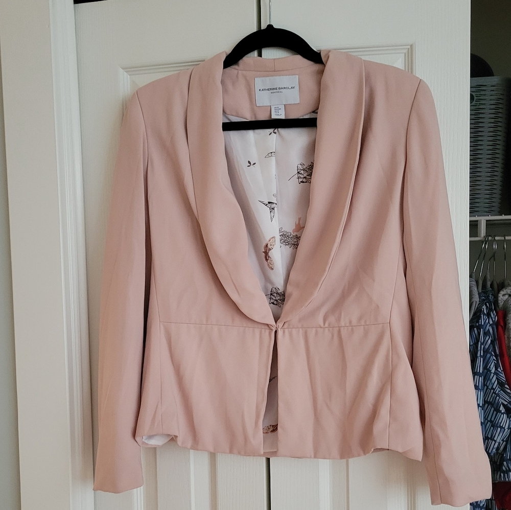 Blush pink blazer
